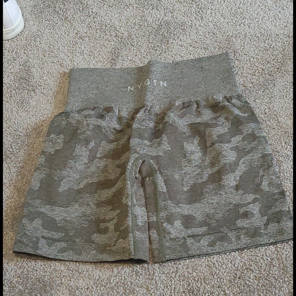 Nvgtn green camo shorts